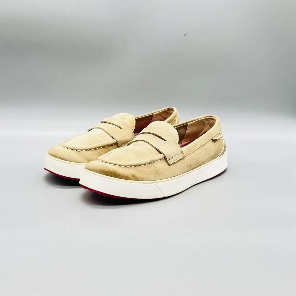 Cole Haan Shoes Womens 6 Beige Suede Nantucket 2.0 Penny Loafer Flats Slip On